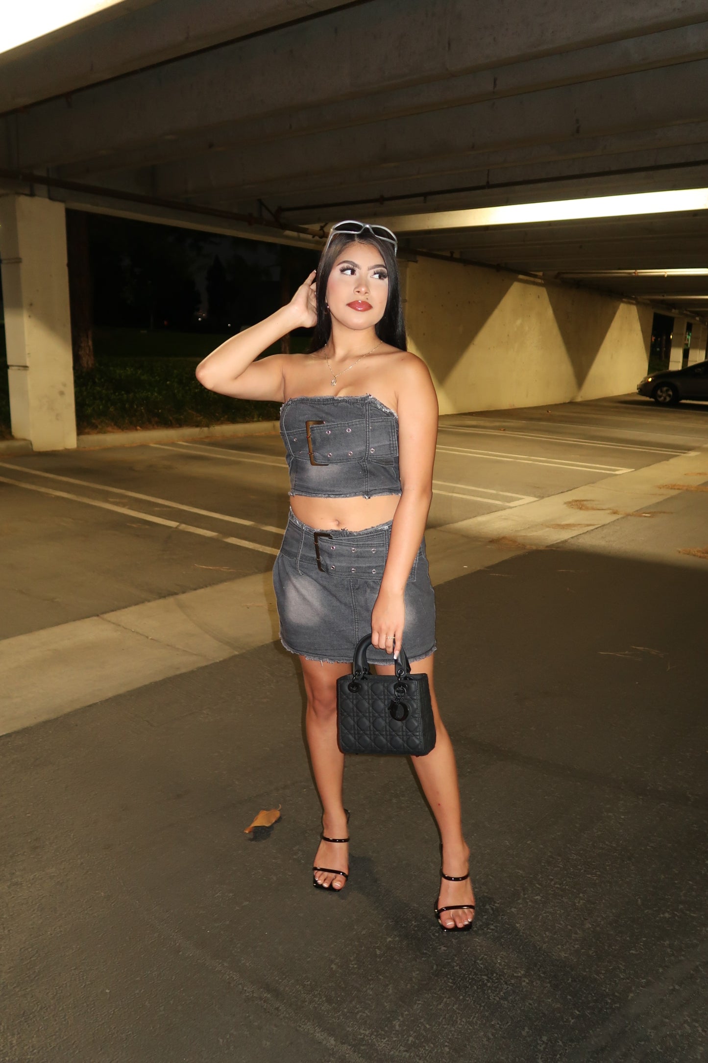 Charcoal Denim Set