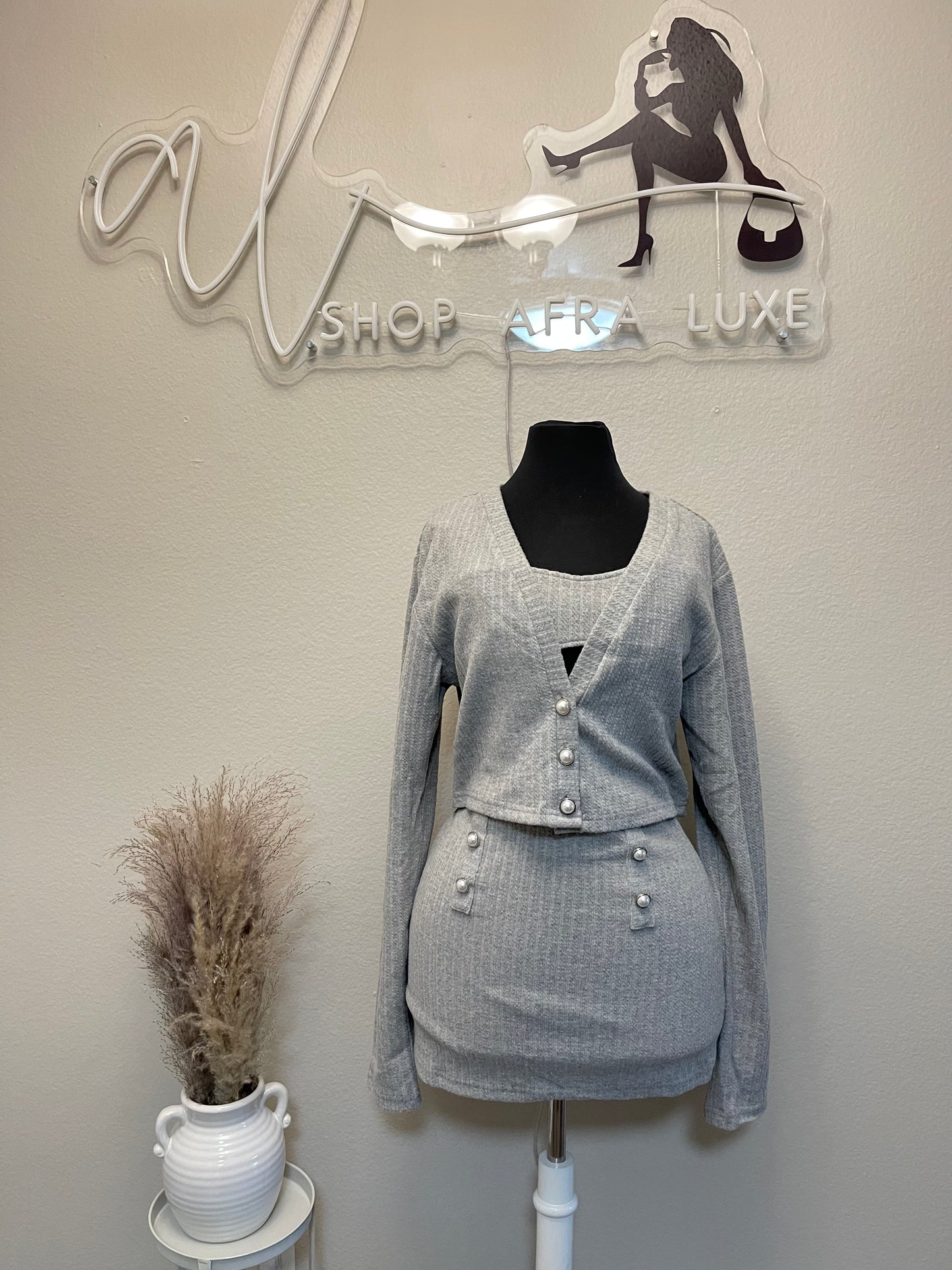 Miss CEO 3 Piece (Light Grey)