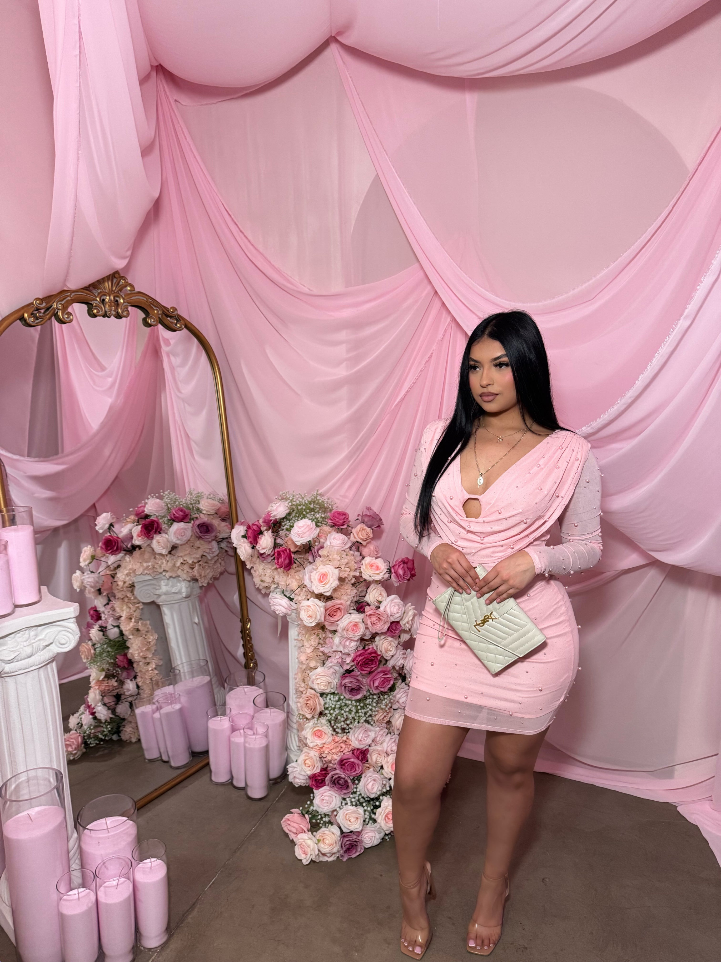 Rose Petal Pearl Dress
