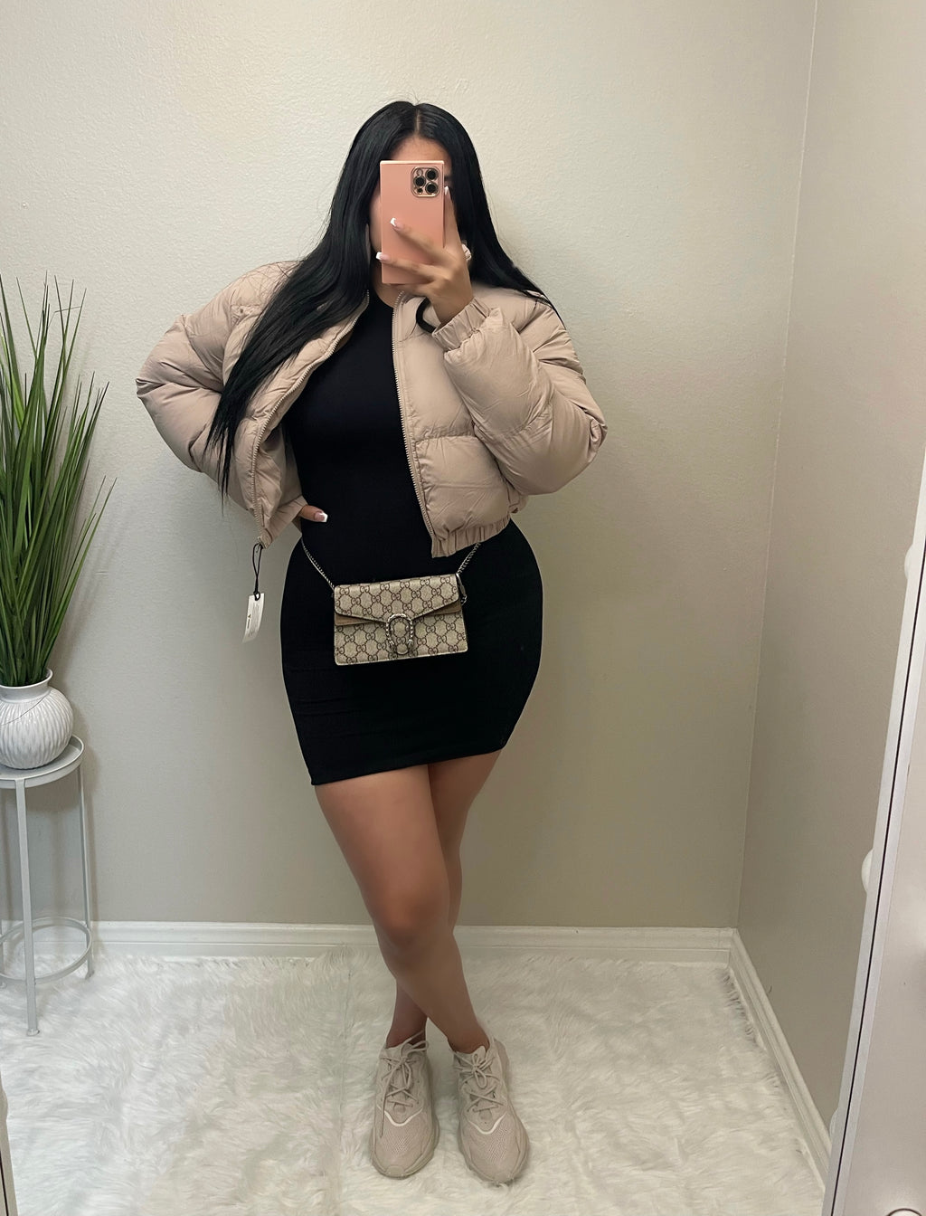 Velia Puffer Jacket (Taupe)