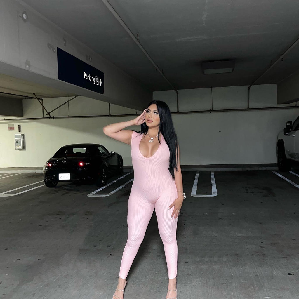 Beautifully Basic Jumpsuit (Pink)